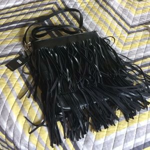 ❌sold❌Black fringed bag
